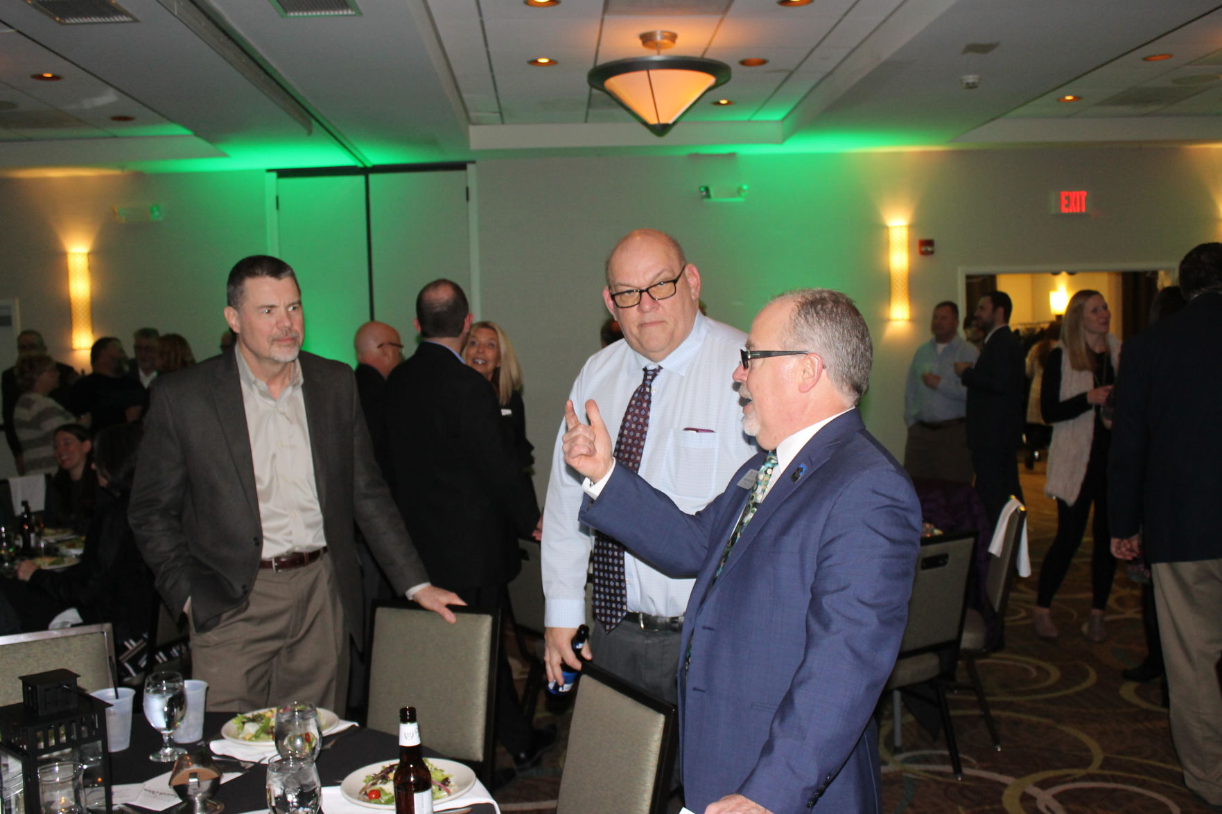 Bob Shaw, Rod Merkle, Heartland Community College President Keith Cornille